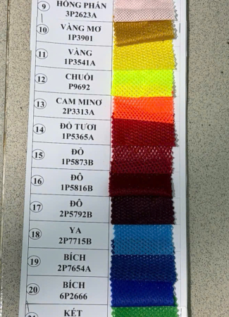 BẢNG MÀU LƯỚI