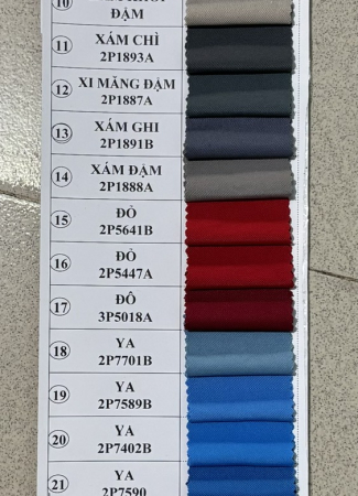 BẢNG MÀU CÁ SẤU 4C POLY